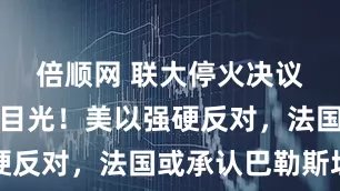 倍顺网 联大停火决议吸引全球目光！美以强硬反对，法国或承认巴勒斯坦